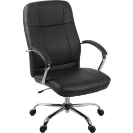 Regency® Cielo Leatherette Executive Office Chair with Mid Back & Fixed Arms Black 3010BK