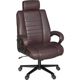 Regency® DuraForce Big & Tall Ergonomic Executive Office Chair w/ High Back & Fixed Arms Brown DUR001BR