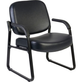 Regency® Victor Big & Tall Guest & Reception Chair with Padded Arms 400 lb. Capacity Black 407-VAM-BK