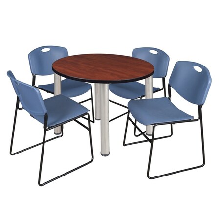 Kee Round Table & Chair Set, Wood, Metal, Polypropylene Top MPN:TB36RNDCHBPCM44BE