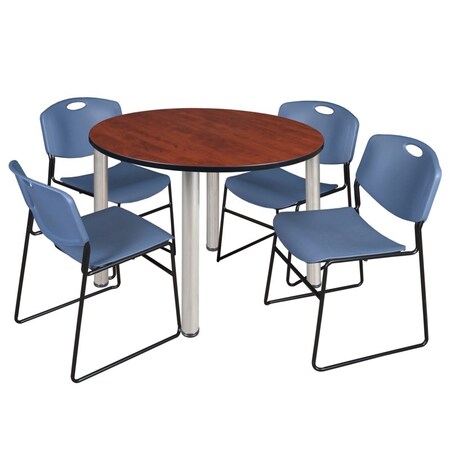 Kee Round Table & Chair Set, Wood, Metal, Polypropylene Top MPN:TB48RNDCHBPCM44BE