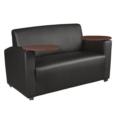 Supernova Tablet Arm Loveseat- Black/Java MPN:7702NSJVBK