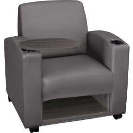 Regency Nova Tablet Arm Chair with Storage Vinyl Seat Gray/Ash Gray 7701AGGY