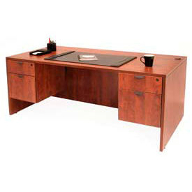 Regency 71Inch Desk with Hanging Peds in Cherry - Manager Series LDP7135CH
