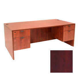 Regency 71Inch Desk with Hanging Peds in Mahogany - Manager Series LDP7135MH