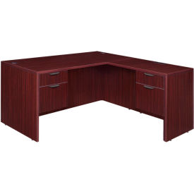 Regency 60 Inch L Desk with 47 Inch Right Return in Mahogany - Manager Series LLD603047MH