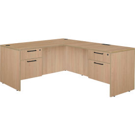 Regency Legacy L-Shaped Desk with Double Pedestal Drawer Unit 66