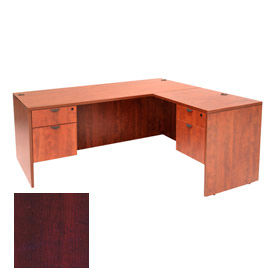 Regency 71Inch L Desk with 47 Inch Right Return in Mahogany - Manager Series LLD713547MH
