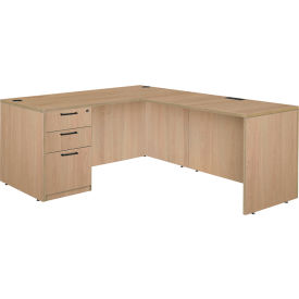 Regency Legacy L-Shaped Desk with Single Full Pedestal Drawer Unit 60