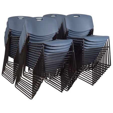 Zeng Ultra Compact Metal Frame Armless Stackable Chair - Blue, PK50 MPN:4400BE50PK