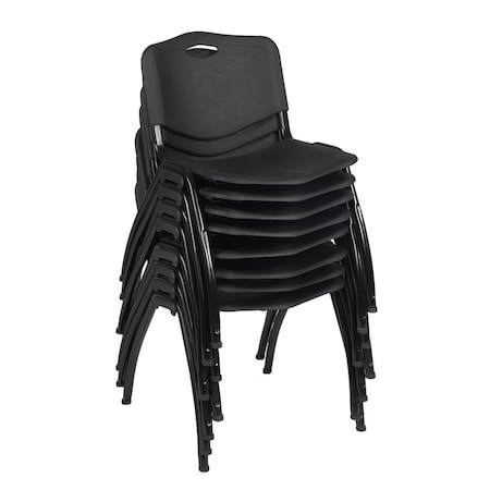 M Lightweight Stackable Sturdy Breakroom Chair (8 pack)- Black MPN:4700BK8PK