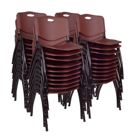 M Lightweight Stackable Sturdy Breakroom Chai (40 pack)- Burgundy MPN:4700BY40PK
