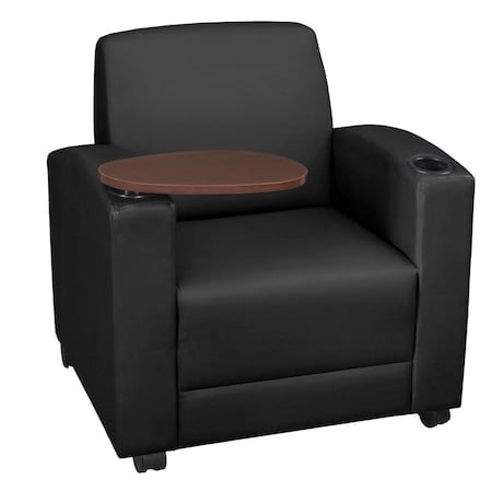 Armchairs, Black Seat, 31 W 29 L 33 H, Wood, Vinyl Seat MPN:7701NSJVBK