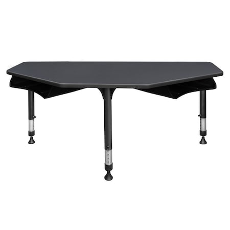 I-Promise Desks, 24 D X 23-34 H, 60 W X Wood, Metal, Grey MPN:IP2SD2BX6024GY