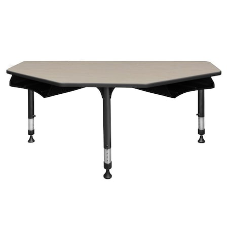 I-Promise Desks, 24 D X 23-34 H, 60 W X Wood, Metal, Maple MPN:IP2SD2BX6024PL
