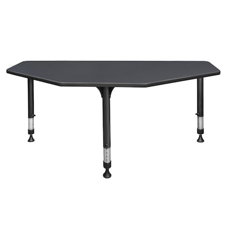 I-Promise Desks, 24 D X 23-34 H, 60 W X Wood, Metal, Grey MPN:IP2SD6024GY