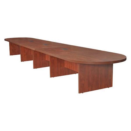 Race Track Legacy Modular Conference Tables, 240 W, 52 L, 29 H, Wood Top, Cherry MPN:LCTRT24052CH
