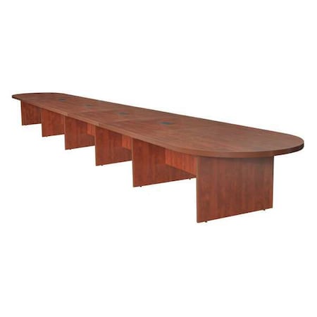 Race Track Legacy Modular Conference Tables, 288 W, 52 L, 29 H, Wood Top, Cherry MPN:LCTRT28852CH