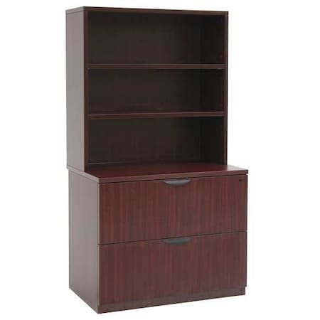 Regency Legacy Lateral File with Open Hutch- Mahogany MPN:LPLFH3665MH