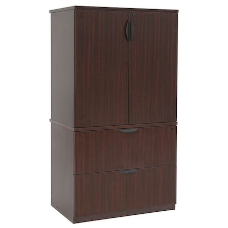 Regency Legacy Lateral File with Stackable Storage Cabinet- Mahogany MPN:LPLFSC3665MH