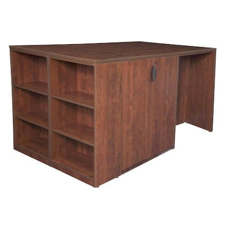 Storage Desk StandUp Storage Cab 3 Desk Quad, BookCase, 46