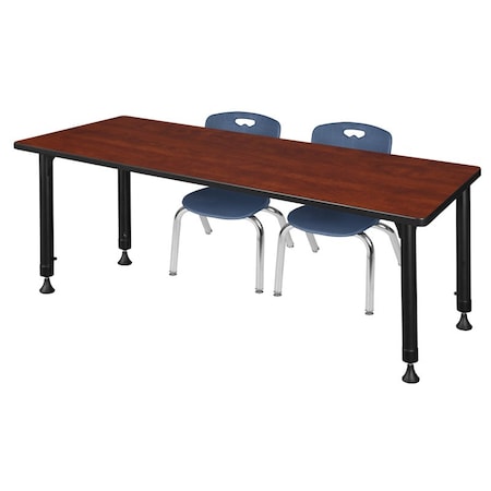 Tables > Height Adjustable > Rectangular Table & Chair Sets, 60 W, 30 L, 23-34 H, Cherry MPN:MT6030CHAPBK45NV
