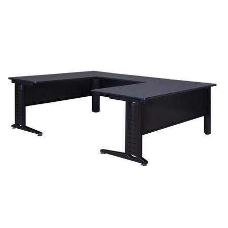 Fusion U-Desk Shells, 96 D X 29 H, 66 W X Wood, Metal, Grey MPN:MUDS663042GY