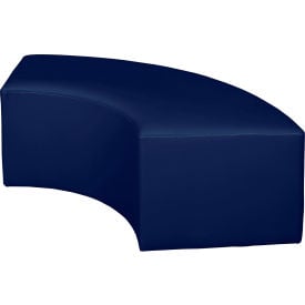 Regency® Aurora Curved Vinyl Ottoman Naval Blue N6265NB