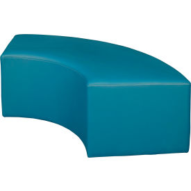 Regency® Aurora Curved Vinyl Ottoman Peacock Teal N6265PT