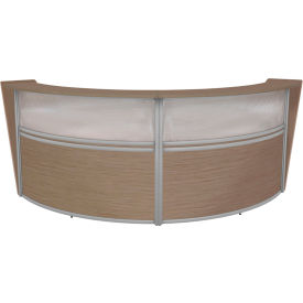 Regency Marque Plexi Double Unit Reception Desk Workstation 124-1/2 x 49D x 45-1/2