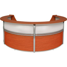 Regency Marque Plexi Quad Unit Reception Curved Desk Workstation 142