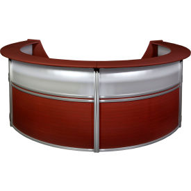 Regency Marque Plexi Quad Unit Reception Curved Desk Workstation 142