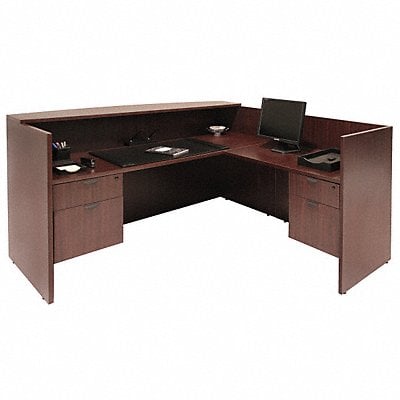 Reception Desk 71x42x82 In Mahogany MPN:LRDRT2BFMH