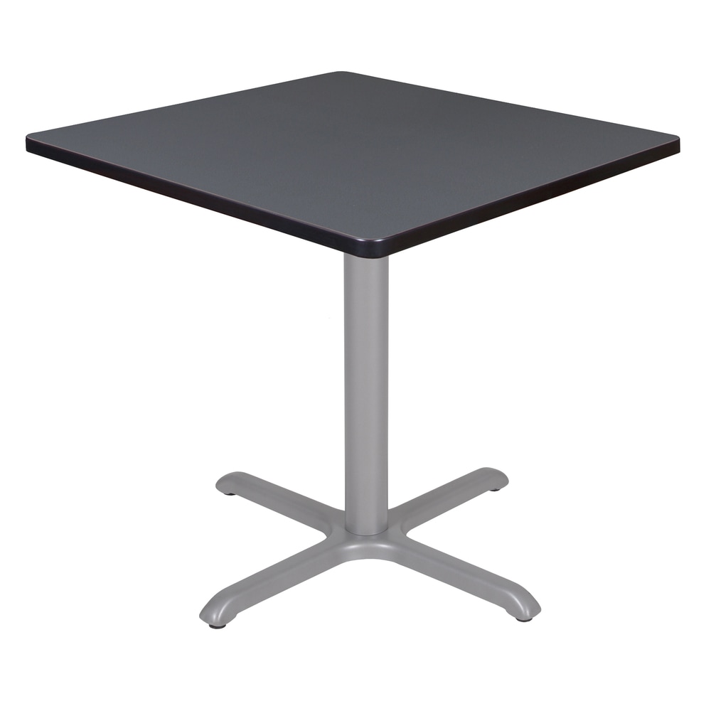Regency Cain Square X-Base Breakroom Table, 29inH x 30inW x 30inD, Gray, TB3030GYGY MPN:TB3030GYGY