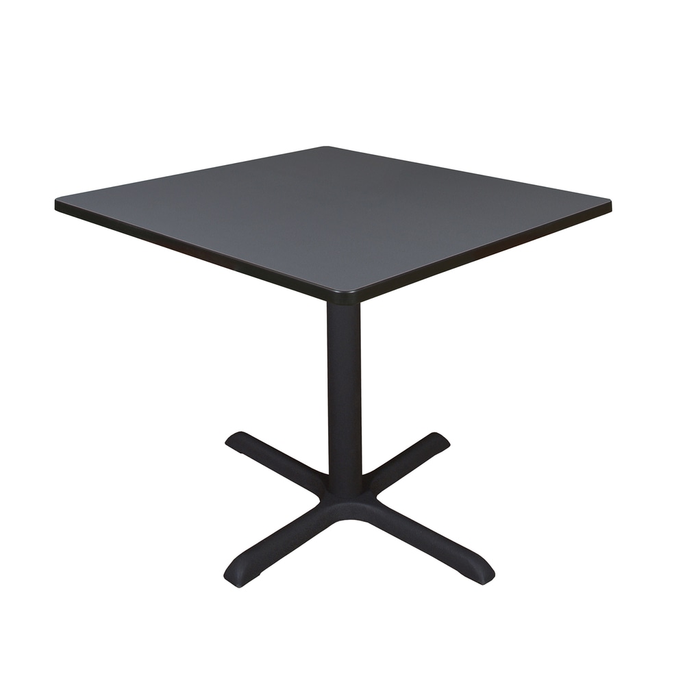 Regency Cain Square X-Base Breakroom Table, 29inH x 36inW x 36inD, Gray/Black MPN:TB3636GY