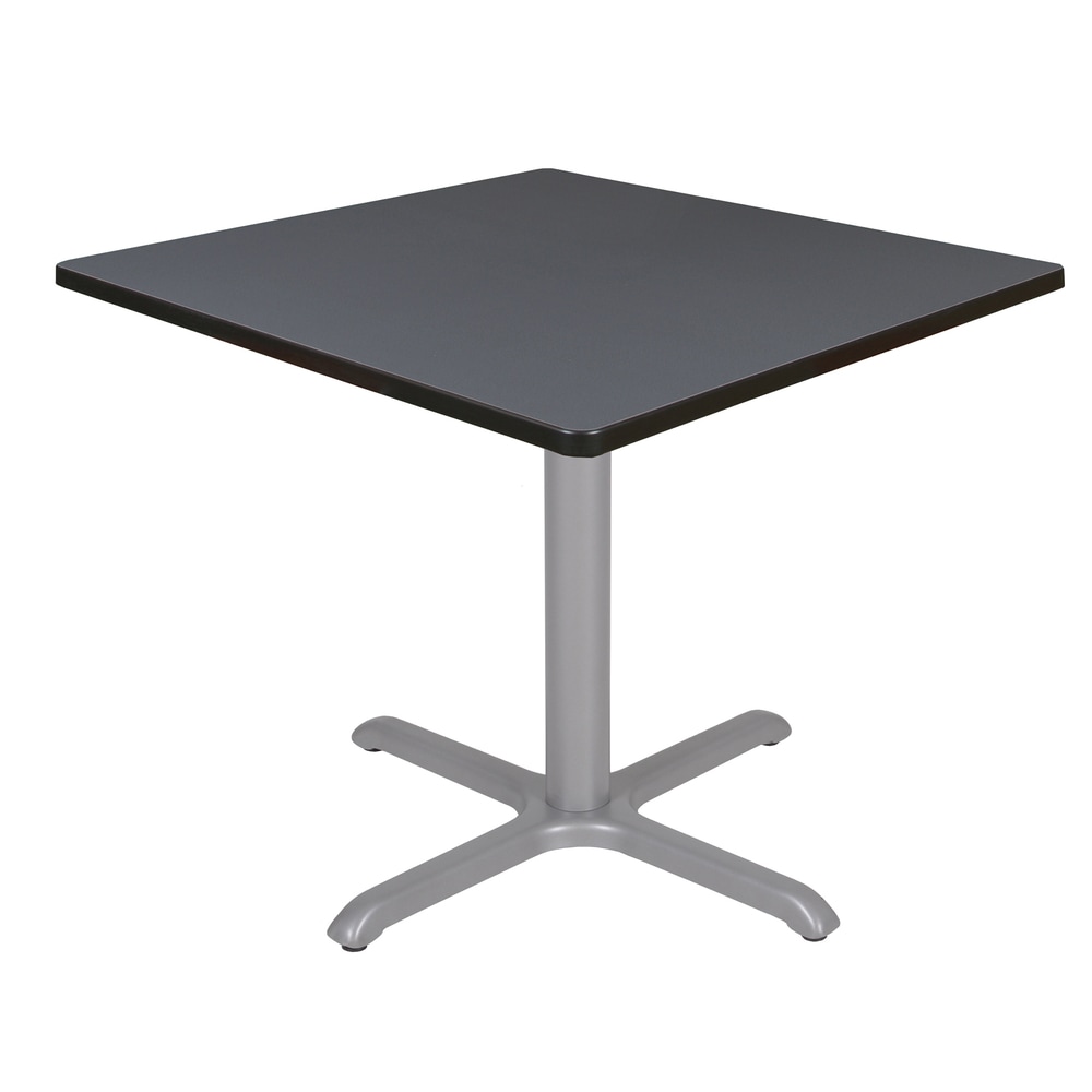 Regency Cain Square X-Base Breakroom Table, 29inH x 36inW x 36inD, Gray/Gray, TB3636GYGY MPN:TB3636GYGY