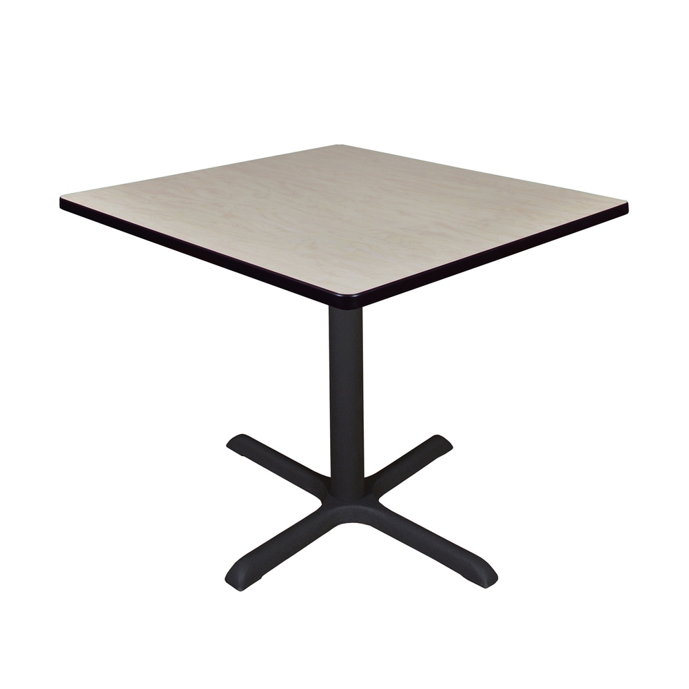 Regency Cain Square X-Base Breakroom Table, 29inH x 36inW x 36inD, Maple/Black MPN:TB3636PL