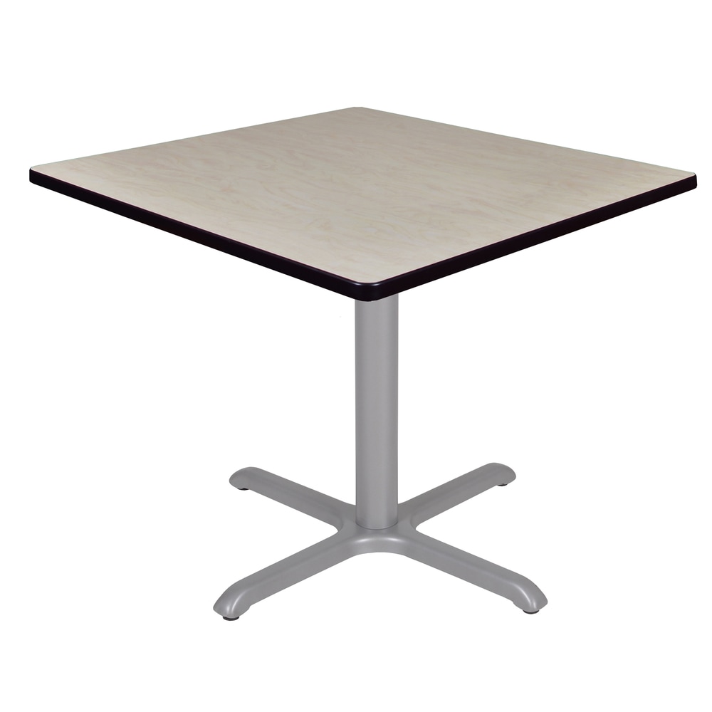 Regency Cain Square X-Base Breakroom Table, 29inH x 36inW x 36inD, Maple/Gray MPN:TB3636PLGY