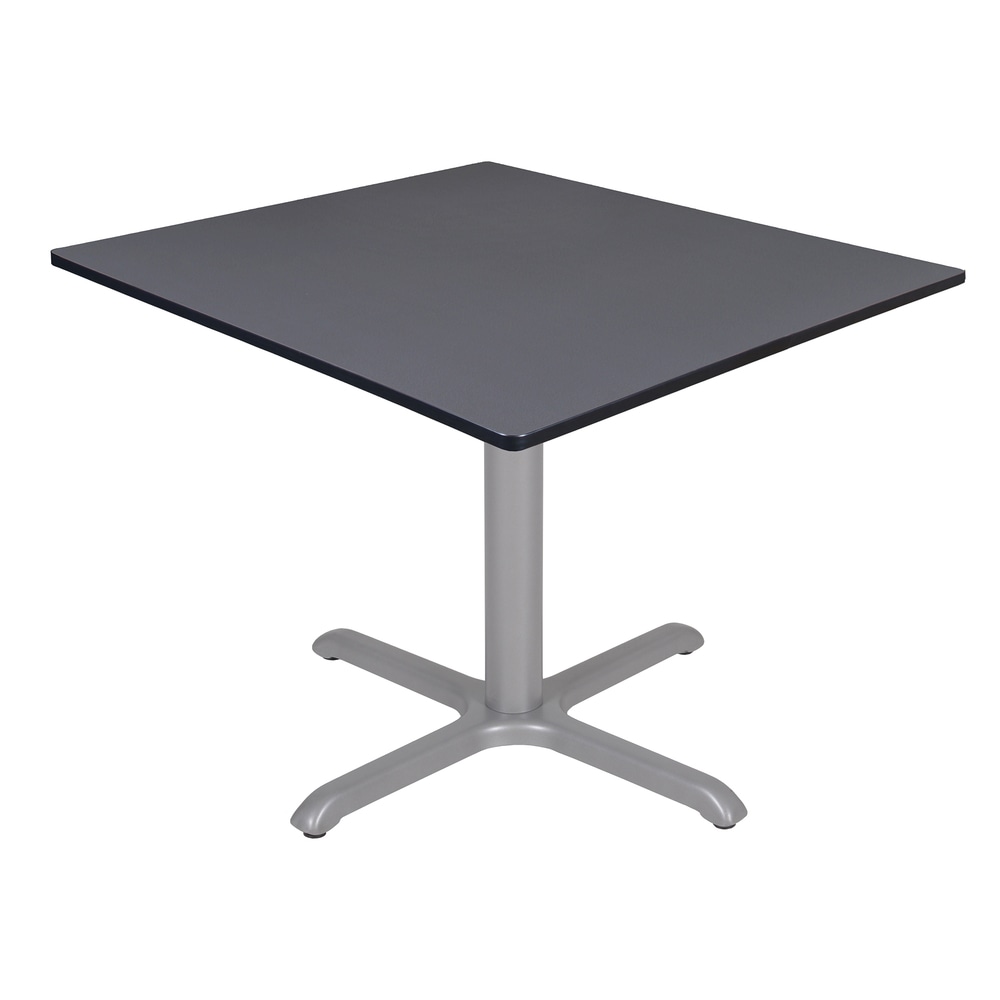 Regency Cain Square X-Base Breakroom Table, 29inH x 48inW x 48inD, Gray/Gray MPN:TB4848GYGY