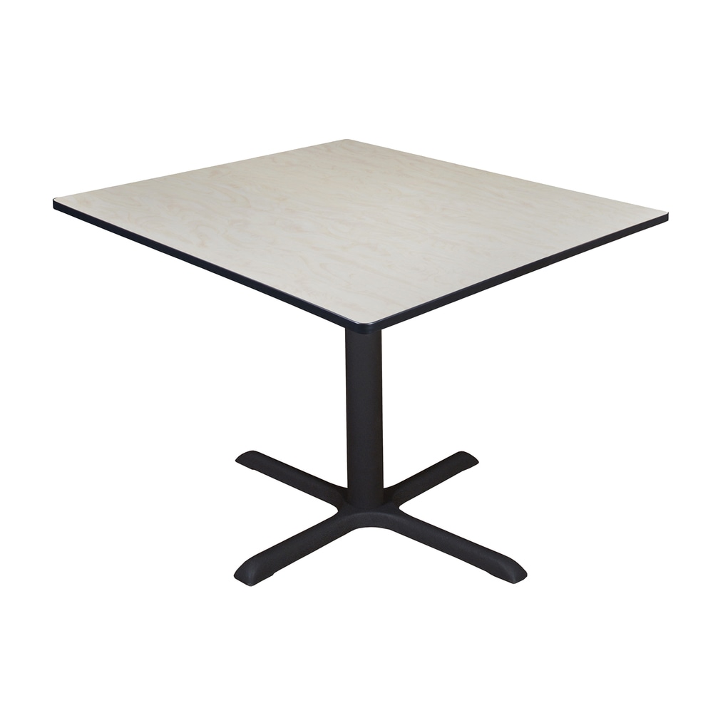 Regency Cain Square X-Base Breakroom Table, 29inH x 48inW x 48inD, Maple/Black MPN:TB4848PL