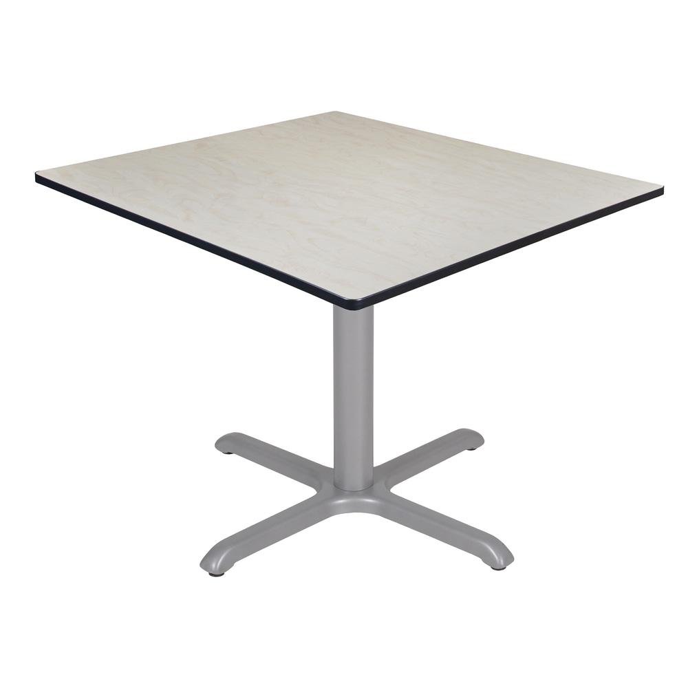 Regency Cain Square X-Base Breakroom Table, 29inH x 48inW x 48inD, Maple/Gray MPN:TB4848PLGY