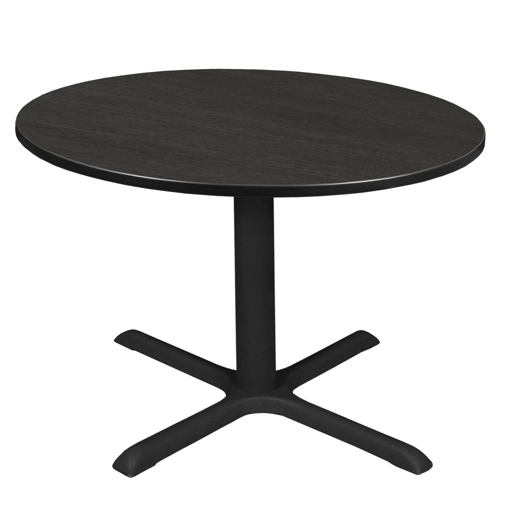 Regency Cain Round X-Base Breakroom Table, 29inH x 48inW x 48inD, Ash Gray MPN:TB48RNDAG