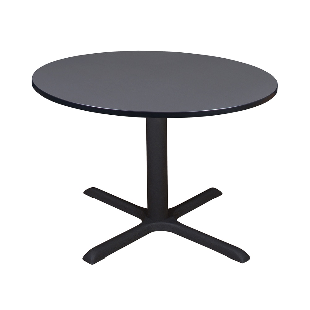 Regency Cain Round X-Base Breakroom Table, 29inH x 48inW x 48inD, Gray MPN:TB48RNDGY