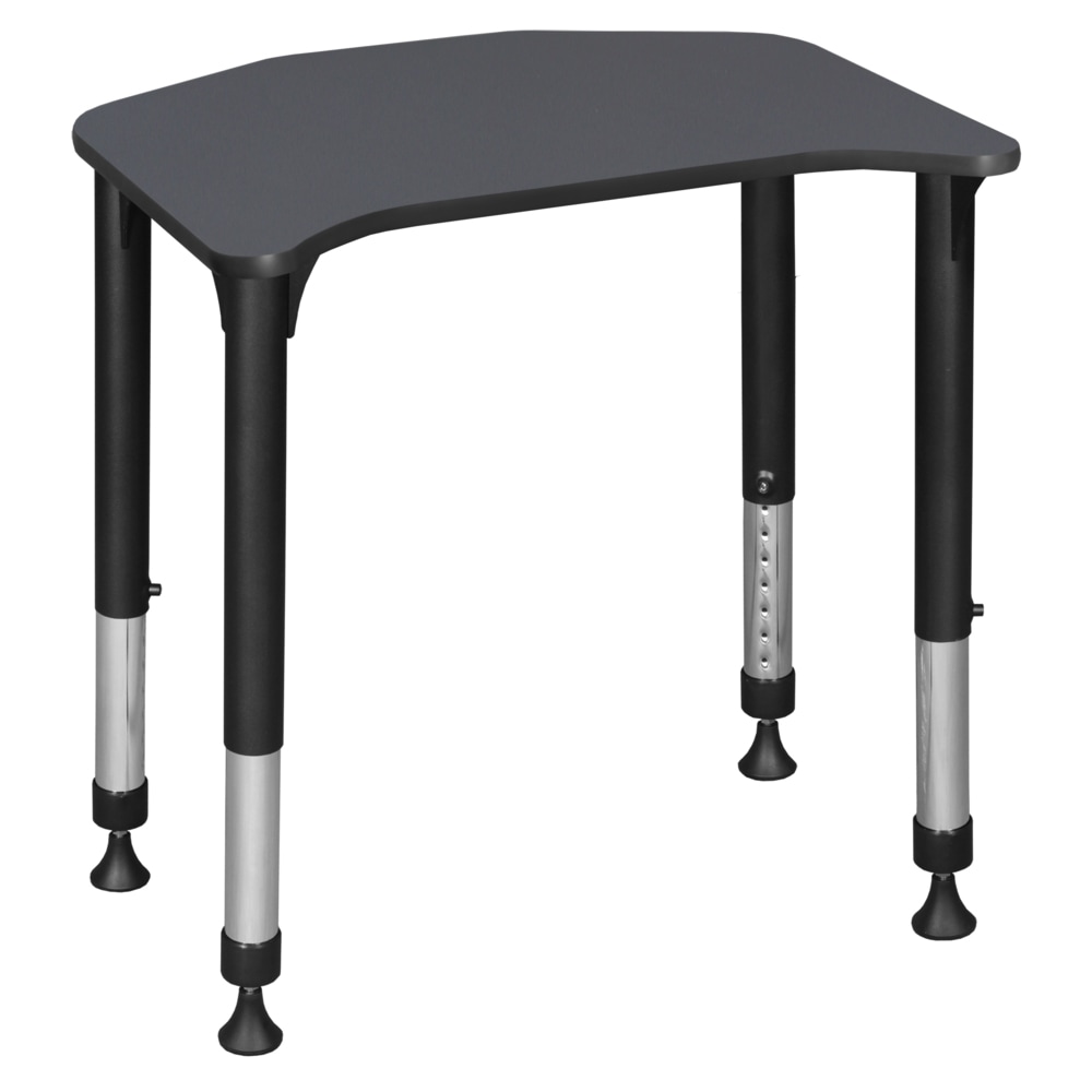 Regency Ferris 26inW Height Adjustable Student Activity Desk, Gray/Black MPN:FSD2624GY