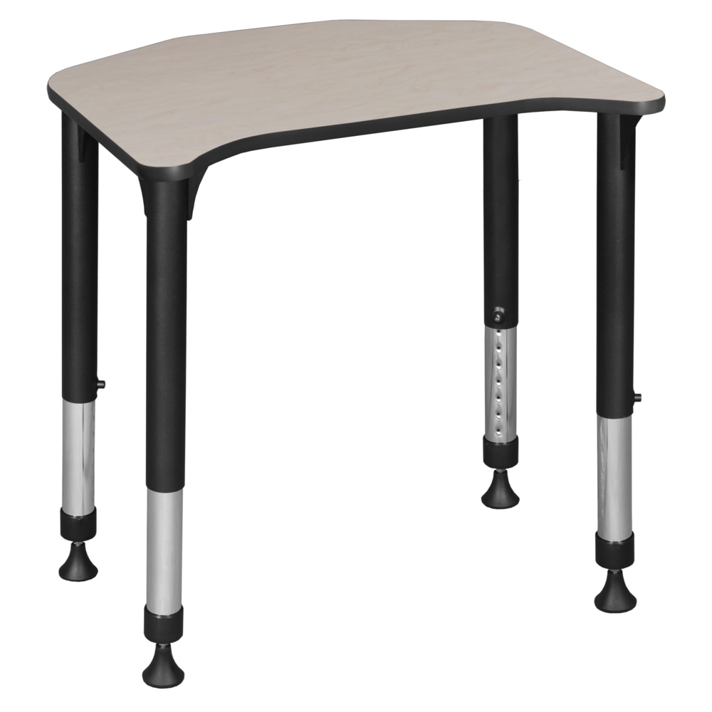 Regency Ferris 26inW Height Adjustable Student Activity Desk, Maple/Black MPN:FSD2624PL