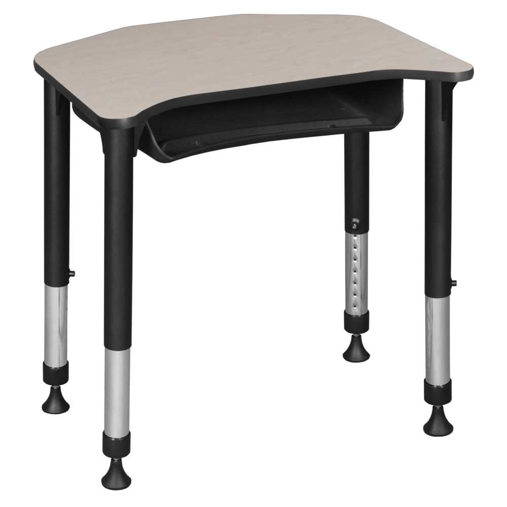 Regency Ferris 26inW Adjustable Height Student Activity Desk With Book Storage, Maple MPN:FSDBX2624PL