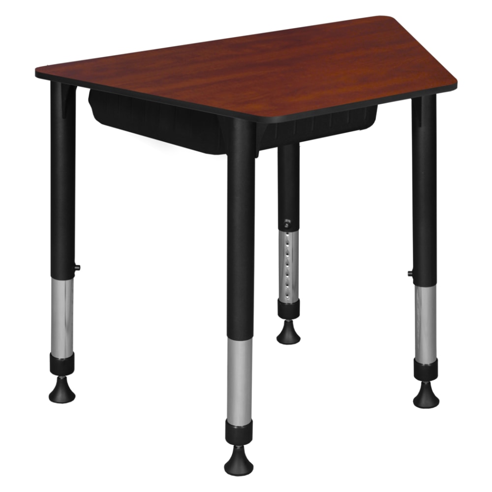 Regency 36inW Trapezoidal Adjustable Height Student Desk With Book Storage, Cherry MPN:TSDBX362319CH