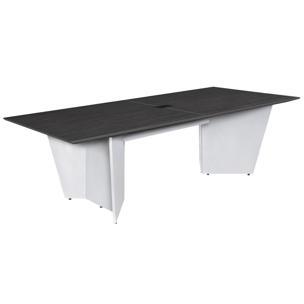 Regency Array Melamine Oval Conference Table, 29inH x 96inW x 48inD, Ash Gray/White MPN:ACT9648AGWH