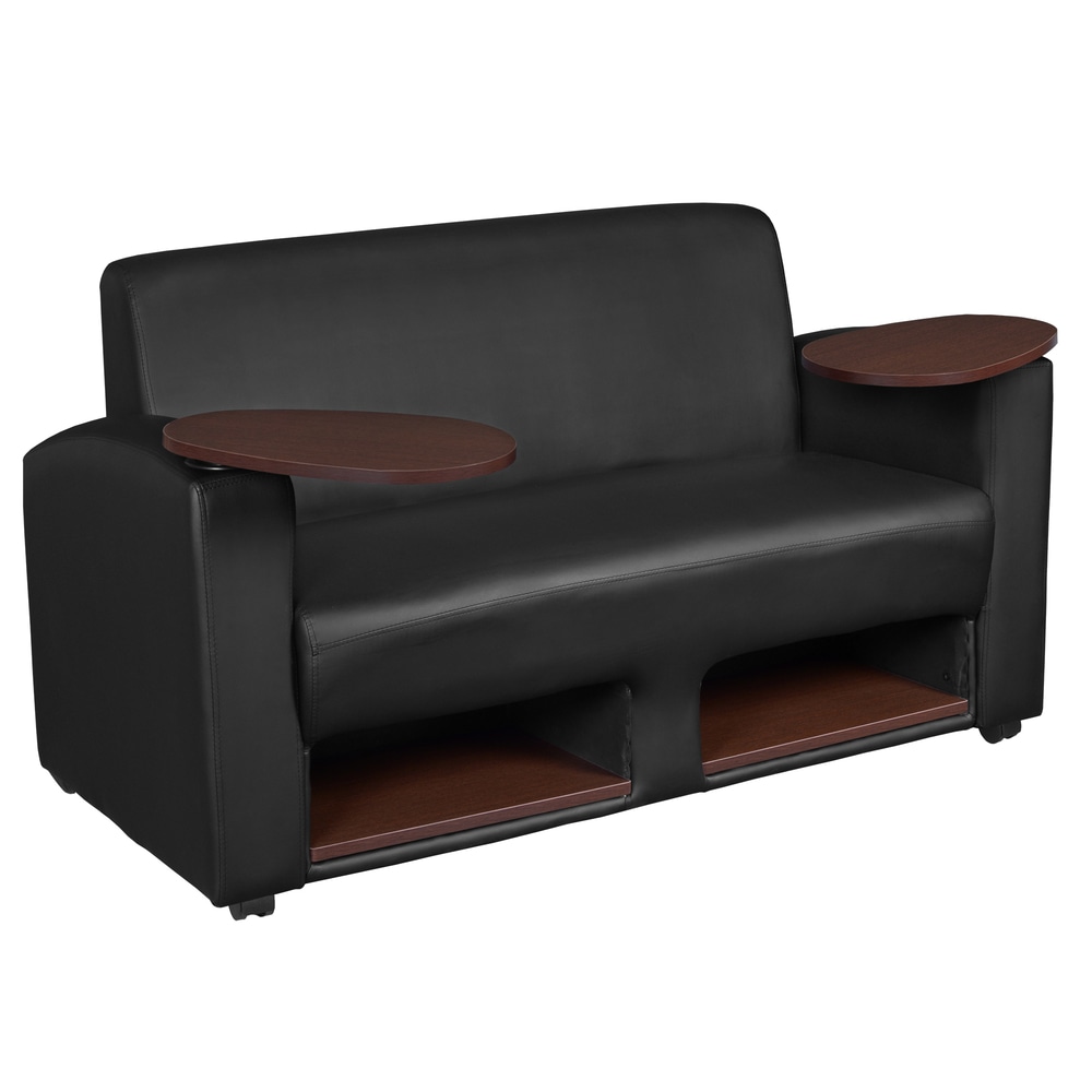 Regency Supernova Loveseat With Tablet Arm And Storage, 33inH x 56inW x 29inD, Black MPN:7702JVBK