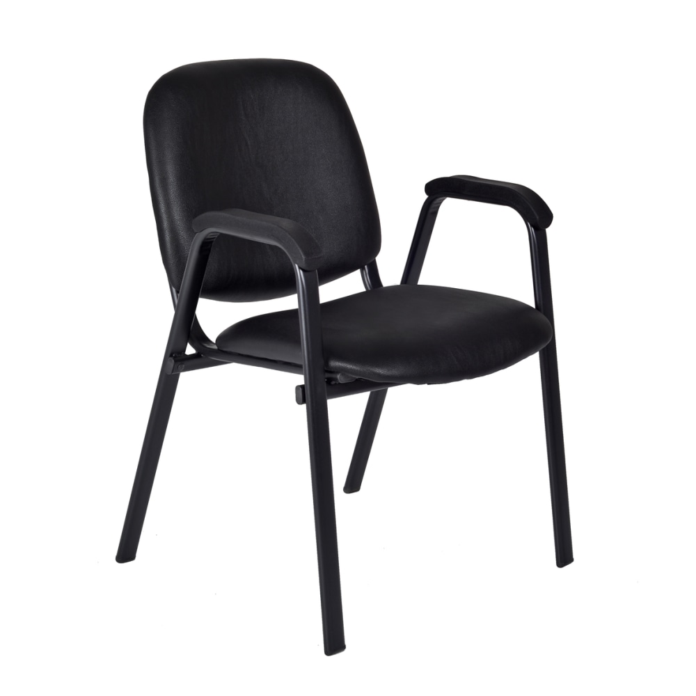 Regency Ace Vinyl Stacking Chair With Arms, Black MPN:2125LBK
